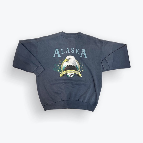VINTAGE ALASKA BALD EAGLE CREW - Picture 1 of 2